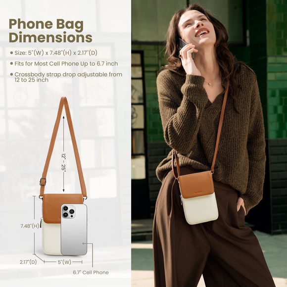 Genuine Leather Small Crossbody Bags, Cell Phone Cross Body :D - Picture 4 of 6